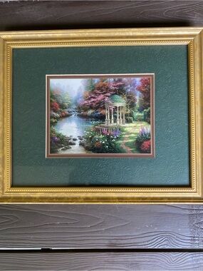 Reproduction print of Thomas Kinkade’s Garden Of Prayer with COA 9x11